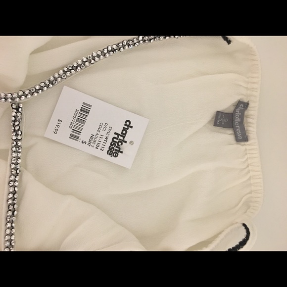 White Rhinestone Strap Tank - Picture 4 of 4